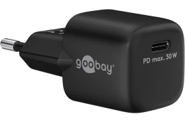 Ładowarka sieciowa USB-C PD GaN 30W Goobay CZARNA