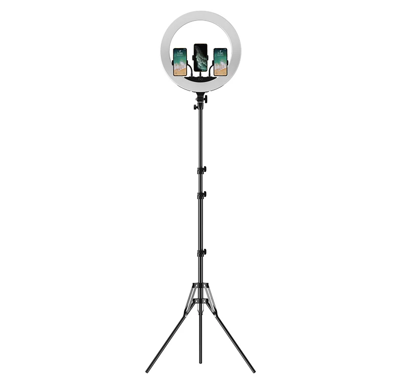 Lampa 18'' ring LED z tripodem 1,9 m sterowana pilotem, AC-DC