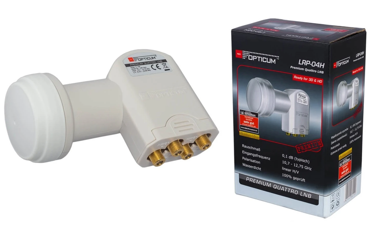 LNB konwerter QUATRO OPTICUM LRP-04H Golde Line (do multiswitchy)