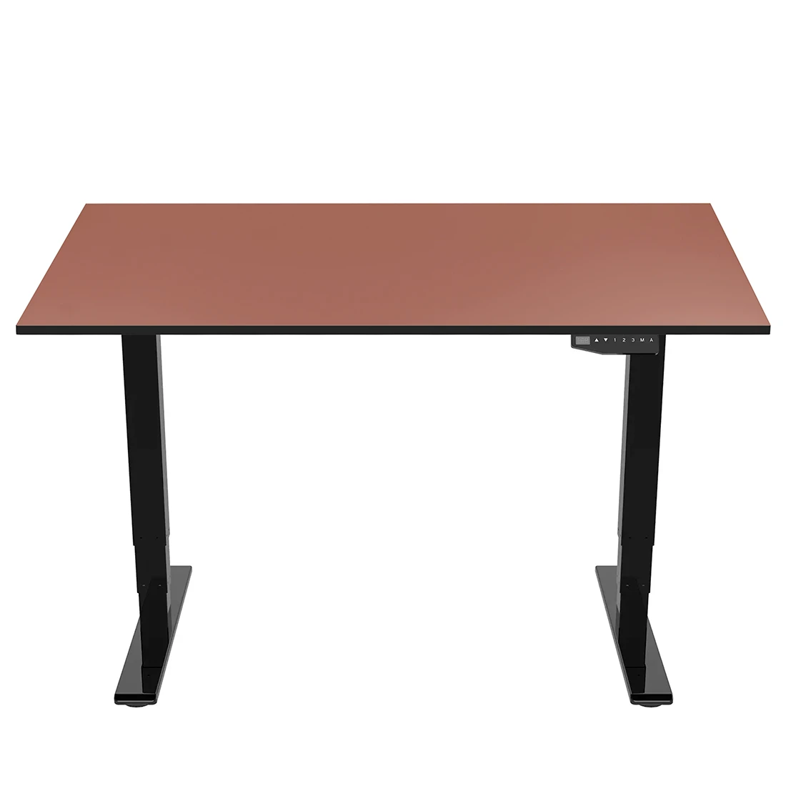Loftowe biurko elektryczne z regulacją wysokości 138x68 ceglane czarne ERGO Spacetronik SPE-O230AB Magnus