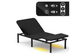 Łóżko elektryczne regulowane z poświetleniem do sypialni 200x90 cm Spacetronik DOZEE02