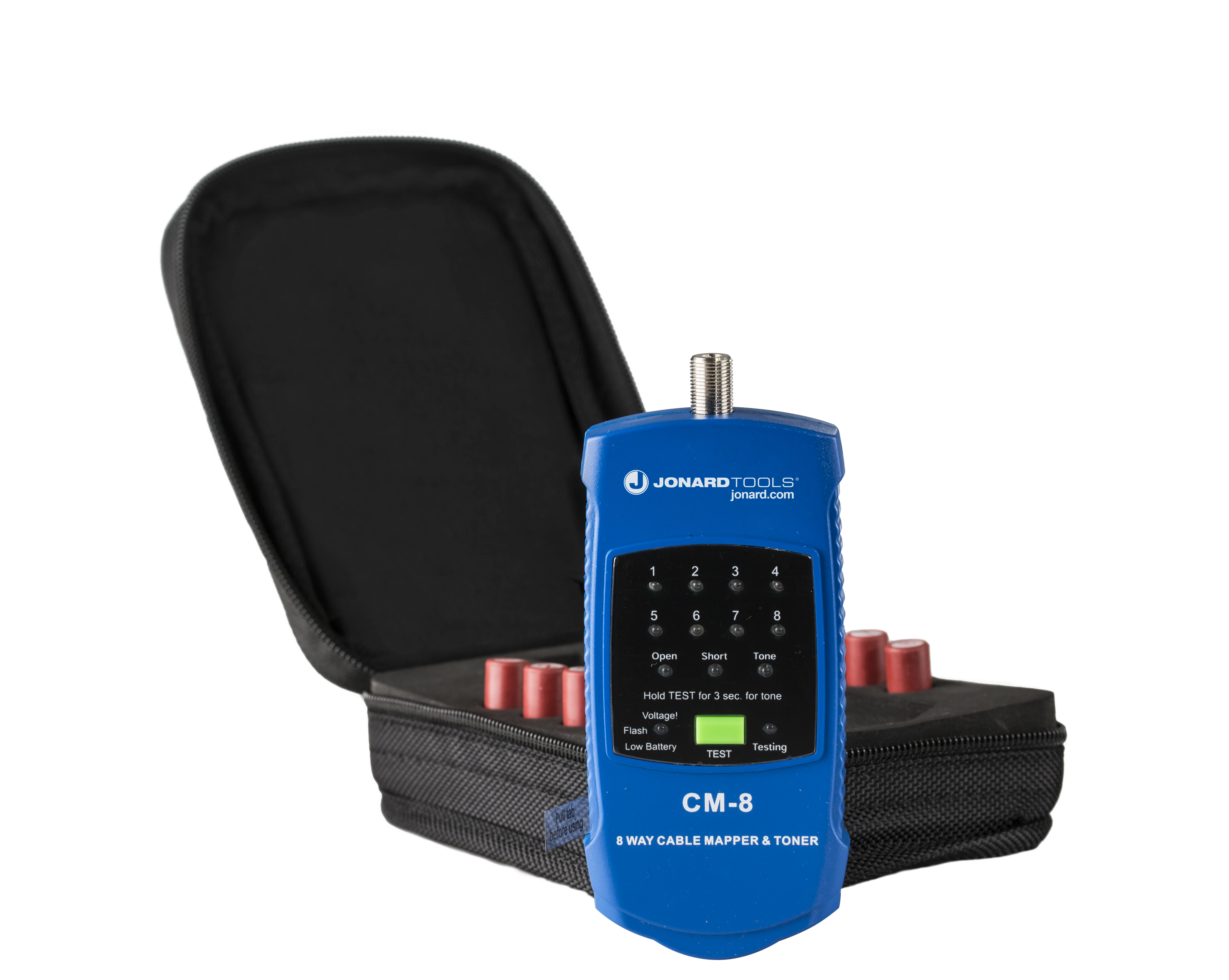 Wykrywacz przewodów mapper 8 kanałowy tester kabli RG6 CCTV COAX CM-8 JONARD