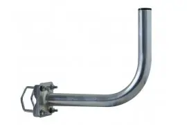 Maszt balkonowy czołowy gięty L-40cm, przedłużany