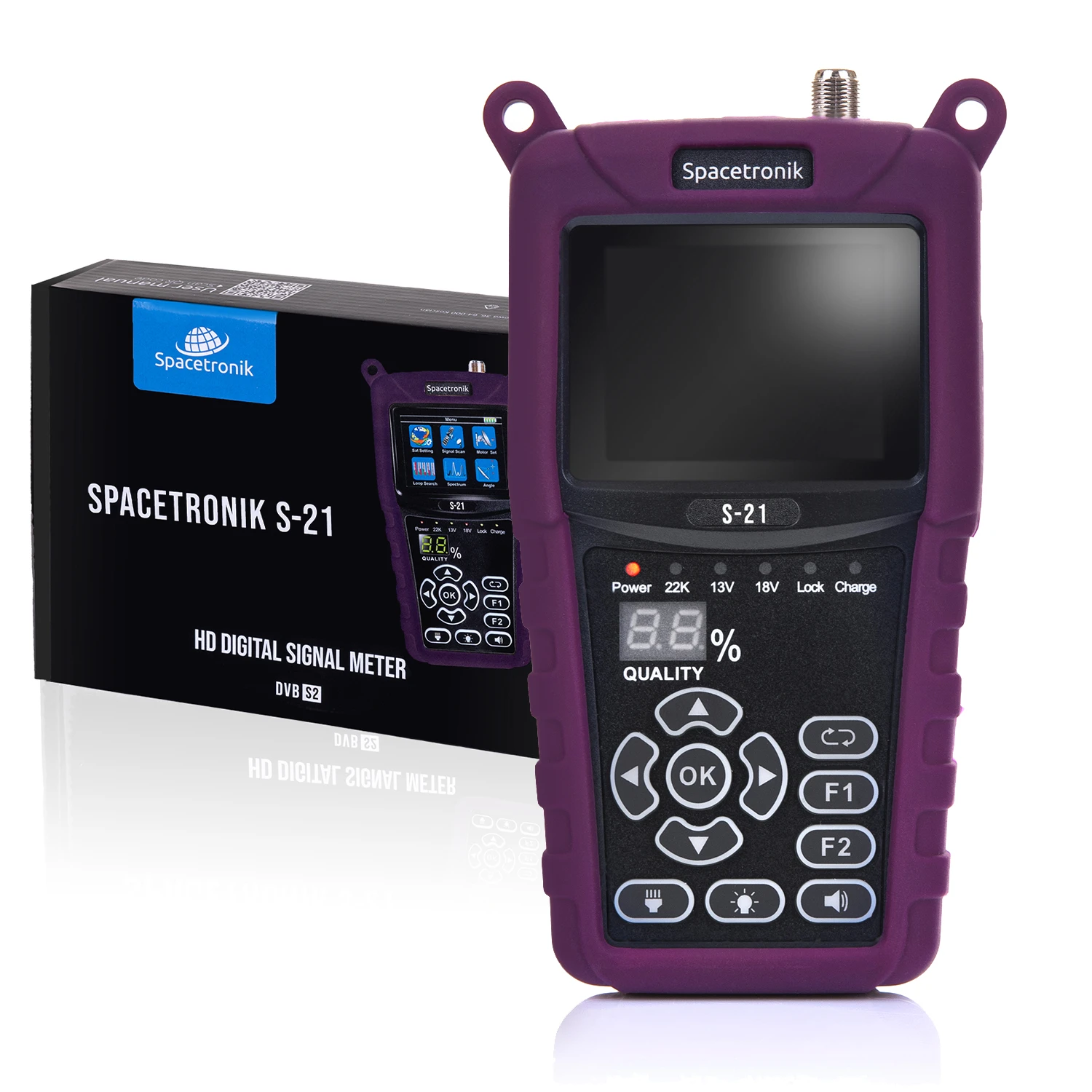 Miernik SAT Finder Spacetronik S-21 DVB-S2 IPTV M3U H.265