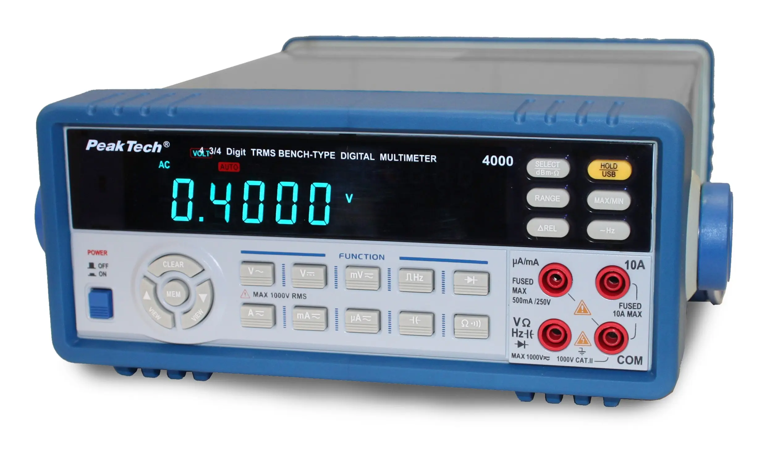 Multimetr stołowy stacjonarny 1000V 10A AC/DC PeakTech 4000