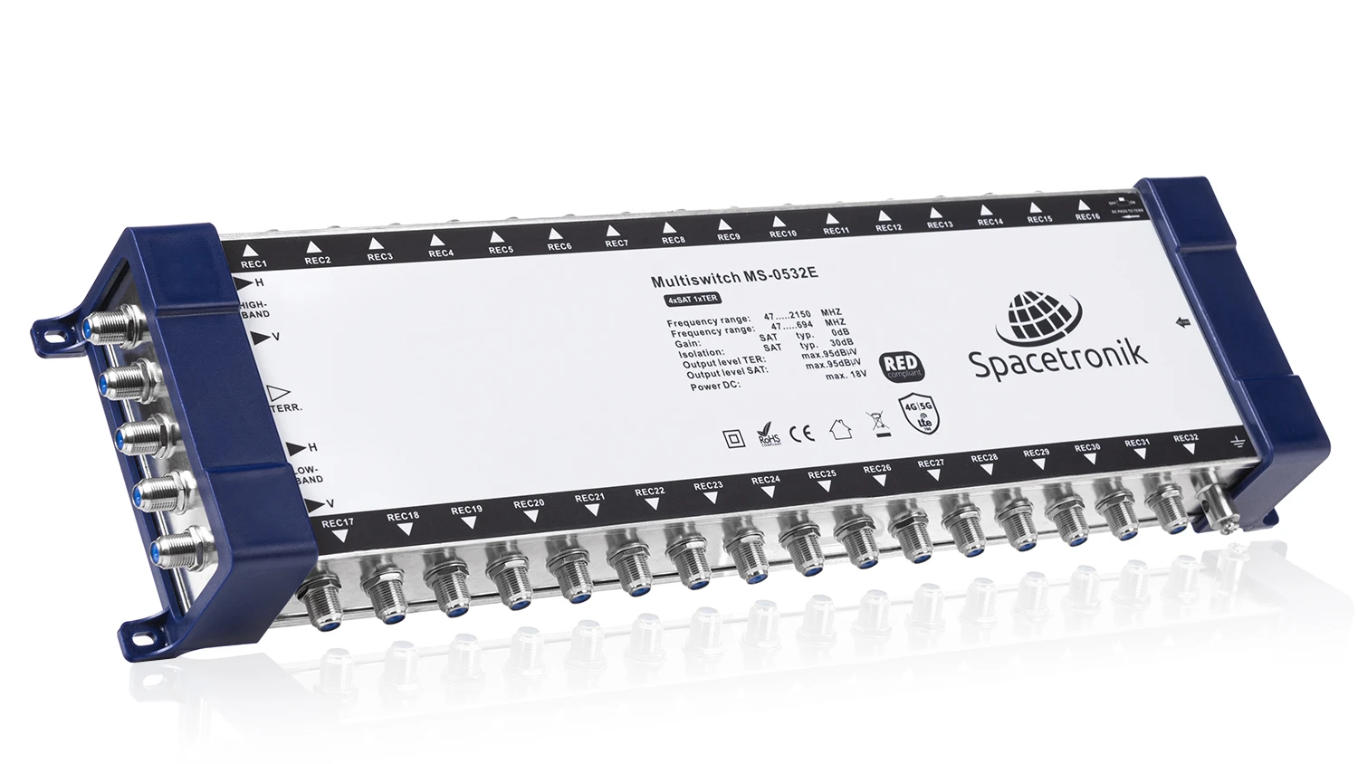 Multiswitch 5/32 końcowy Spacetronik E-Series MS-0532E z zasilaczem