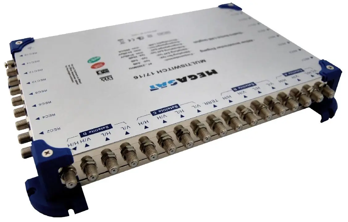 Multiswitch MEGASAT 17x16 4x SATELITA + 1x DVB-T/T2 / 16-wyjść