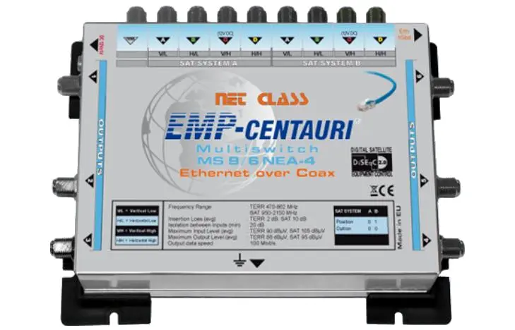 Multiswitch 9x6 NET CLASS EMP-Centauri MS9/6NEU-4 + PA12F