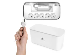 Organizer BOX stacja ładowania z listwą 5xAC 3x USB Spacetronik REVO SR201