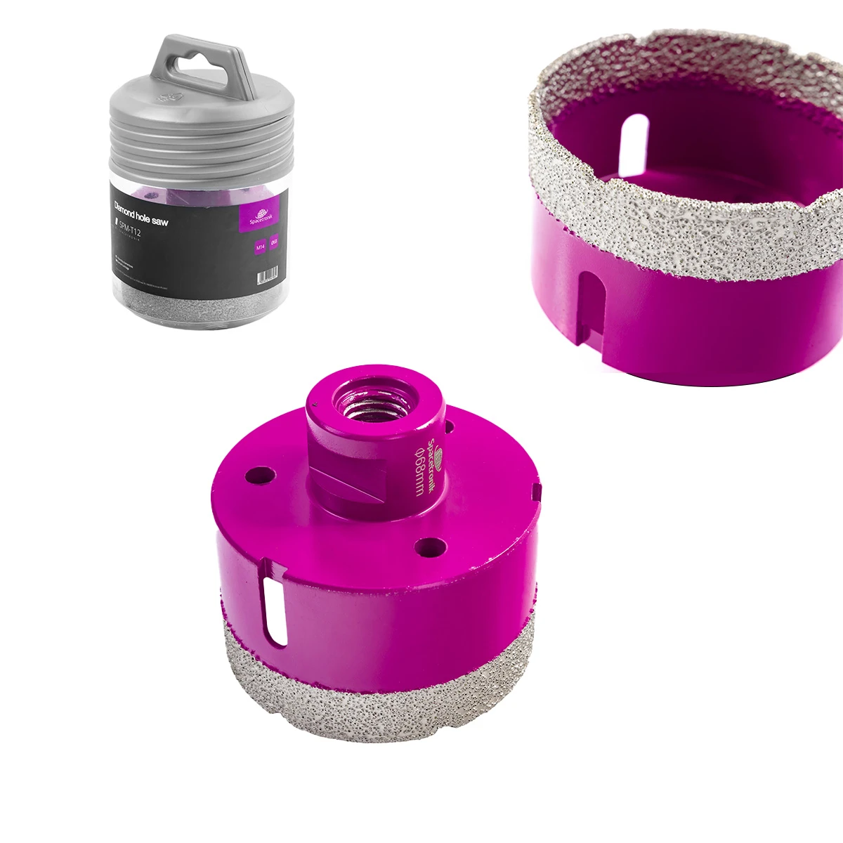 Otwornica diamentowa do gresu fi68 SPM-T12