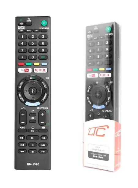 Pilot do TV LCD/LED SONY RM-L1370 3D NETFLIX YOUTUBE