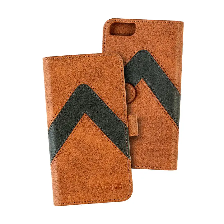 Portfel + etui na telefon OUTLET MOC Velcro m-Leather Wallet na iPhone 6/7/8 Brown