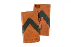 Portfel + etui na telefon OUTLET MOC Velcro m-Leather Wallet na iPhone 6/7/8 Brown 