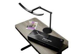 Profesjonalna Lampa Biurkowa LED CRI 95 Bezcieniowa Spacetronik Glow D5 z Regulacją Czarna 24W