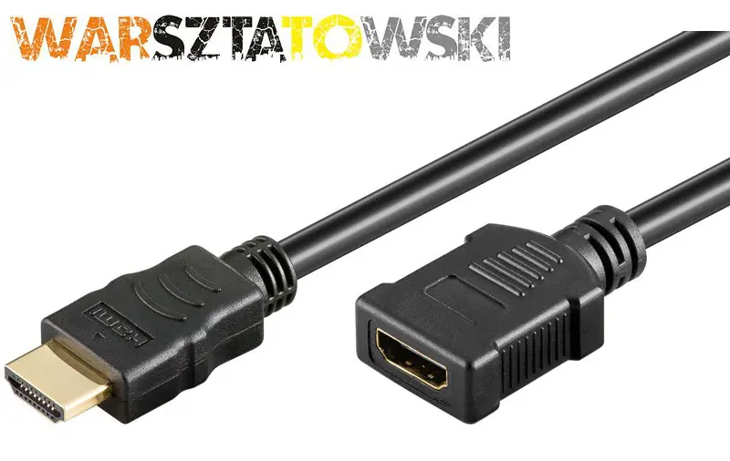 przedłużacz HDMI™ Goobay Gold Black 2m
