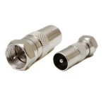 Przejście F: wtyk F - wtyk antenowy IEC