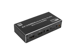Przełącznik HDMI Extractor Rozgałęźnik 2x HDMI-HDMI + Audio ARC 4K EDID Spacetronik SPH-SAE07