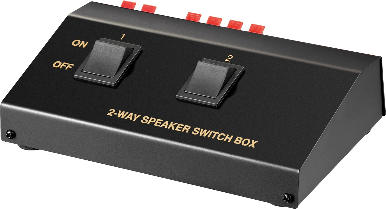 Przełącznik switch głośnikowy 2x1 selektor głośników do max. dwóch par Goobay