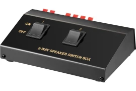 Przełącznik switch głośnikowy 2x1 selektor głośników do max. dwóch par Goobay