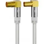 Przyłącze TV IEC GN-WT Goobay Kątowe Białe 10m