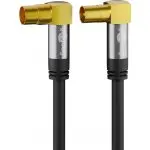 Przyłącze TV IEC GN-WT Goobay Kątowe Czarne 10m