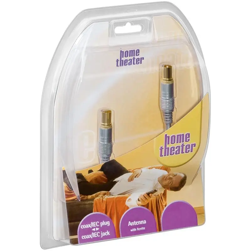 Przyłącze TV IEC złocone HQ Goobay HomeTheater 10m