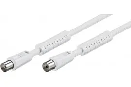 Przyłącze TV IEC GN/WT Goobay EKRAN białe 5m