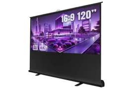 Rozwijany Ekran do Projektora Przenośny Podłogowy 120 cali 4k 16:9 Ekran Składany do Rzutnika OUTLET