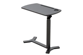 Stolik z regulowaną gazowo wysokością OUTLET na kółkach do łóżka Spacetronik BUDDY-G, Czarny