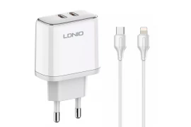 Ładowarka  2x USB-C 35W  kabel USB-C Lightning