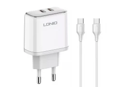 Ładowarka  2x USB-C 35W  kabel USB-C USB-C
