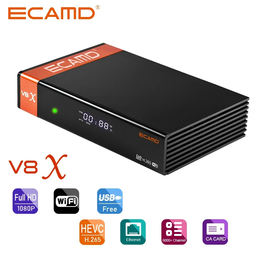 Tuner GTMedia ECAMD V8X DVB-S2/S2X WiFi wersja 2024
