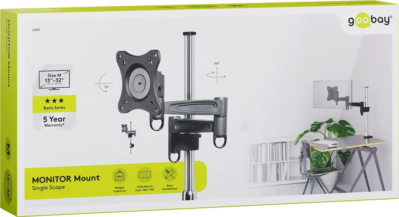 Uchwyt monitora LCD Goobay BASIC Flex 13-32