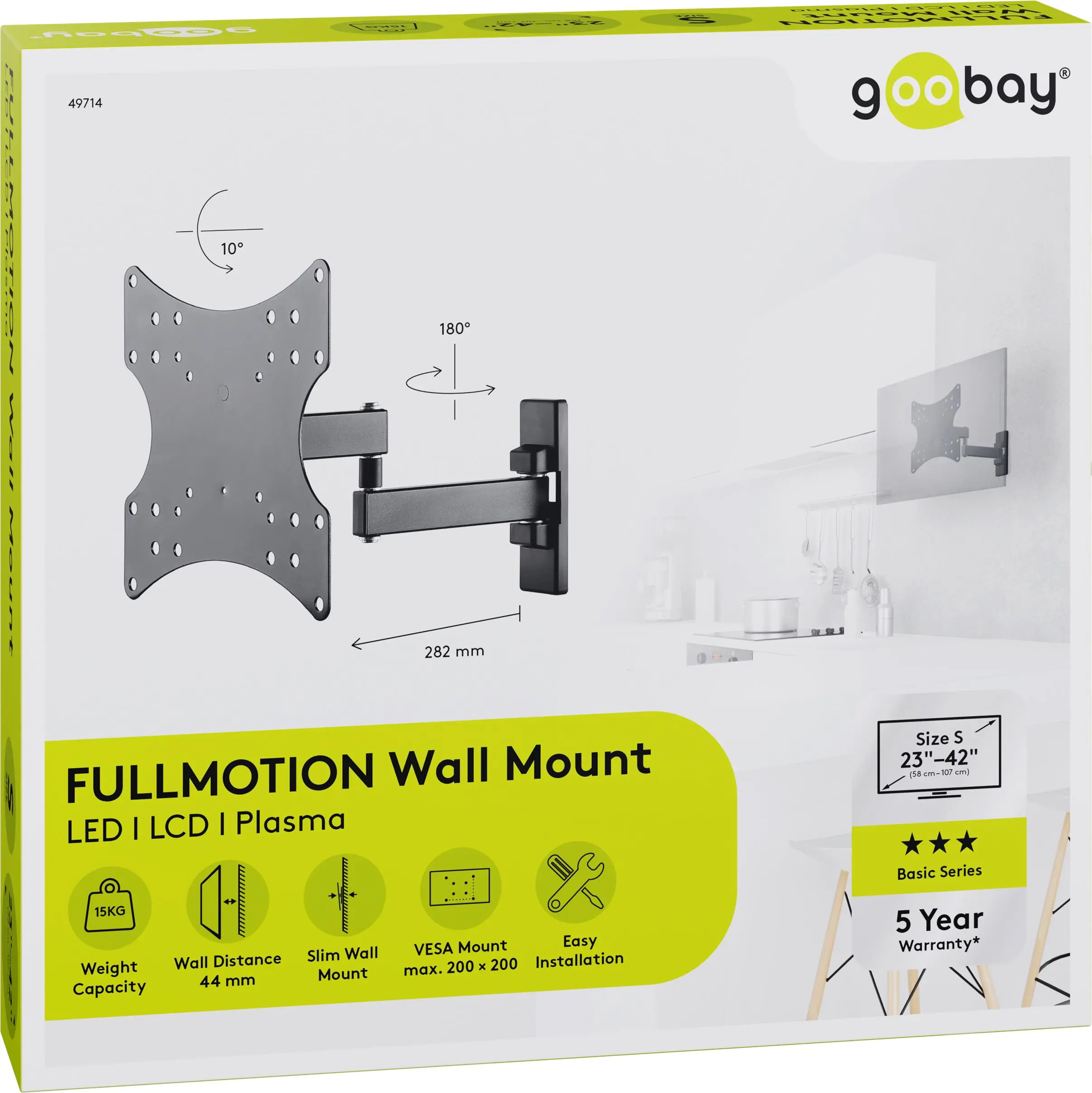 Uchwyt TV Goobay BASIC FULLMOTION S 23