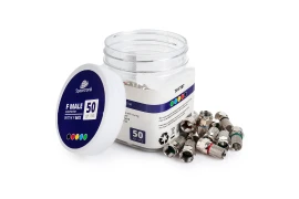 Wtyk F nakręcany HQ O-ring MIX 6.5mm/22.5mm Spacetronik TV-FT07 - 50szt