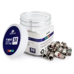 Wtyk F nakręcany HQ O-ring MIX 6.5mm/22.5mm Spacetronik TV-FT07 - 50szt