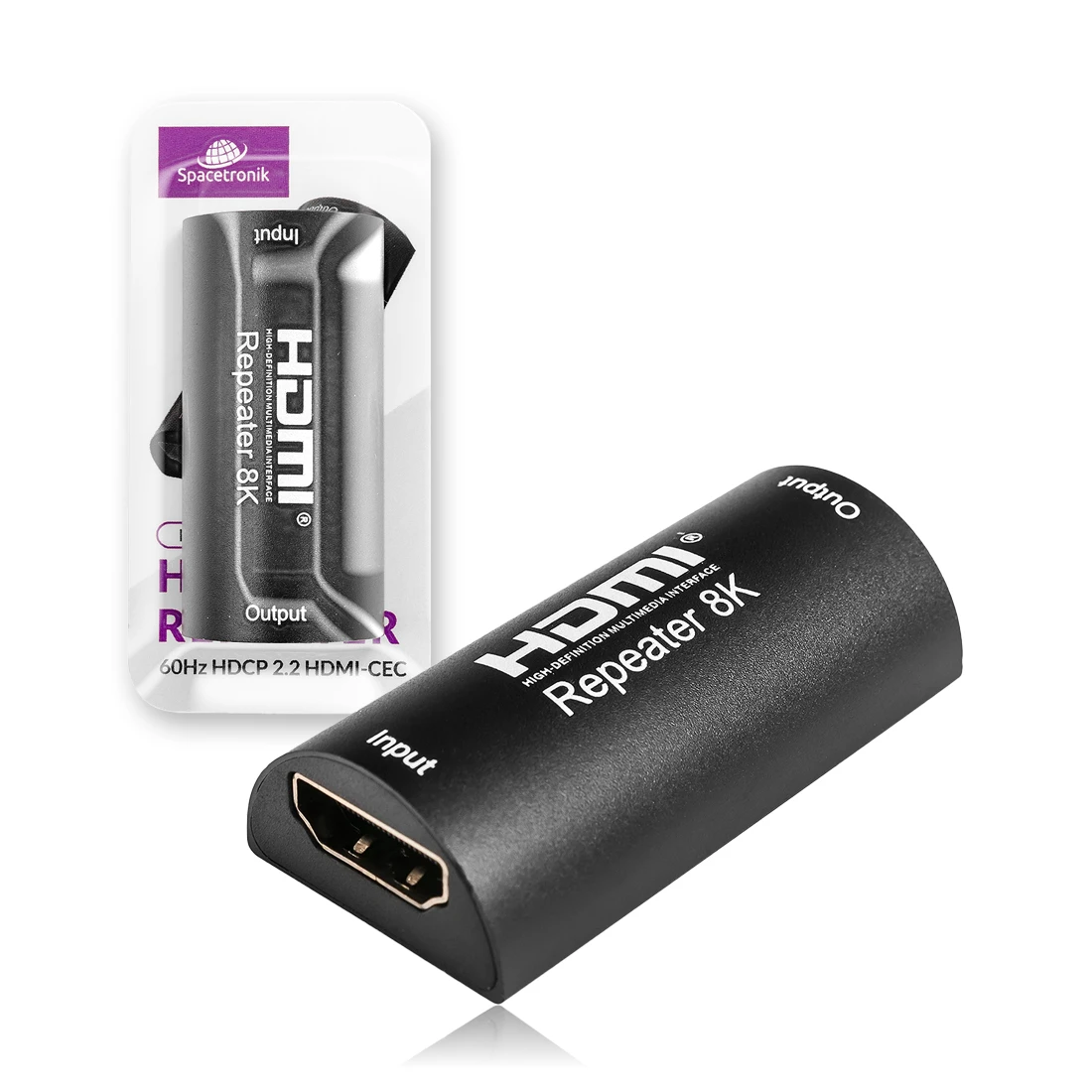 Wzmacniacz Repeater HDMI 8K 60Hz HDCP 2.2 HDMI-CEC Spacetronik HDRE03