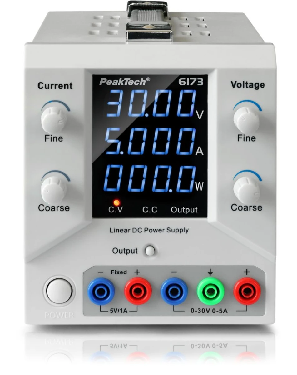 Zasilacz laboratoryjny z USB 30V 5A DC PeakTech 6173