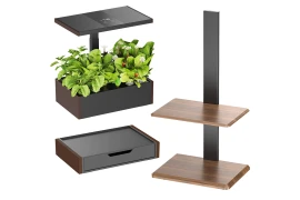 Zestaw DONICZKA nawadniająca 10L + KWIETNIK SZUFLADA LAMPA do roślin SMART GARDEN Spacetronik