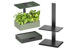 Zestaw DONICZKA  nawadniająca 10L Zielona + KWIETNIK SZUFLADA LAMPA do roślin SMART GARDEN Spacetronik